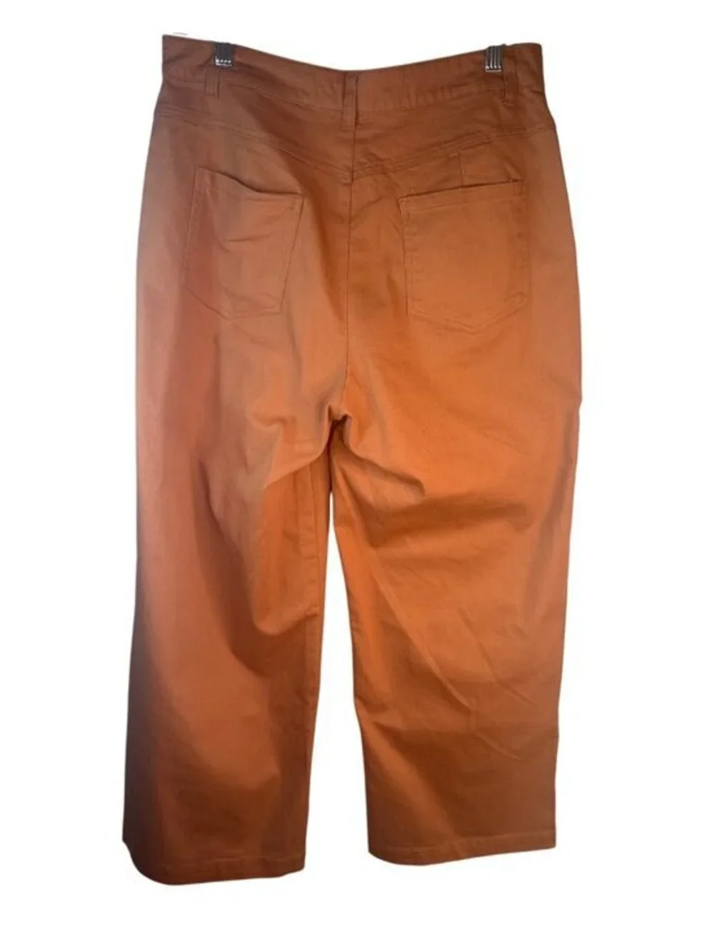 New Princess Highway Size 12 Rust Wide-Leg High Rise Pants Cotton Blend